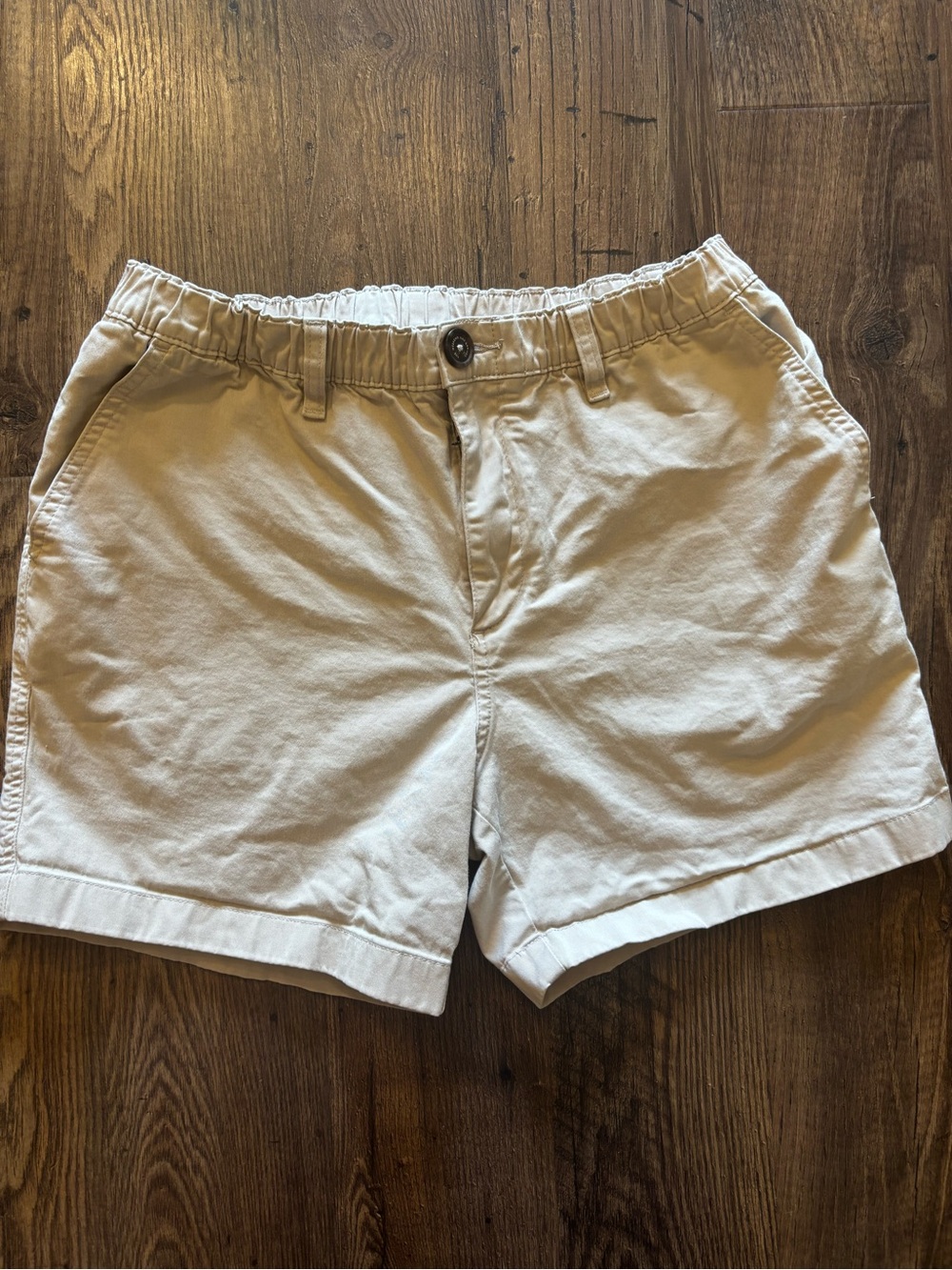chubbies Cream Elastic-Waist Cotton Shorts